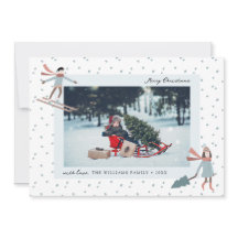 かわいいクリスマス写真のホリデーカード