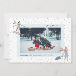 かわいいクリスマス写真のホリデーカード シーズンカード