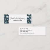 かわいいクリスマス冬の動物のパターン スキニー名刺 (正面/裏面)