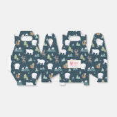 かわいいクリスマス冬の動物のパタ素朴ーン フェイバーボックス (折り畳みなし)