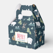 かわいいクリスマス冬の動物のパタ素朴ーン フェイバーボックス (正面サイド)