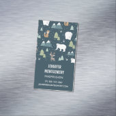 かわいいクリスマス冬の動物のパタ素朴ーン マグネット名刺 (インサイチュ)