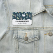 かわいいクリスマス冬の動物のパタ素朴ーン 名札 (インサイチュ)