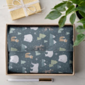 かわいいクリスマス冬の動物のパタ素朴ーン 薄葉紙 (ギフト)