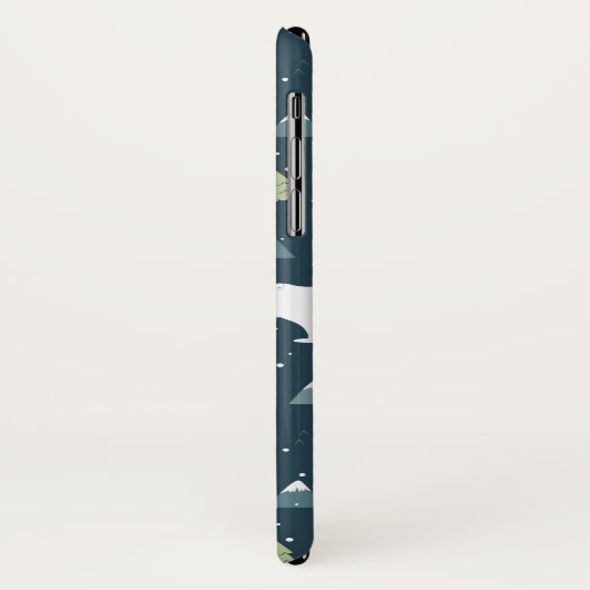 かわいいクリスマス冬の動物のパタ素朴ーン Case-Mate iPhoneケース (裏面/左)