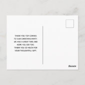 かわいいクリスマス冬の動物パターンありがとうありがとう ポストカード (裏面)