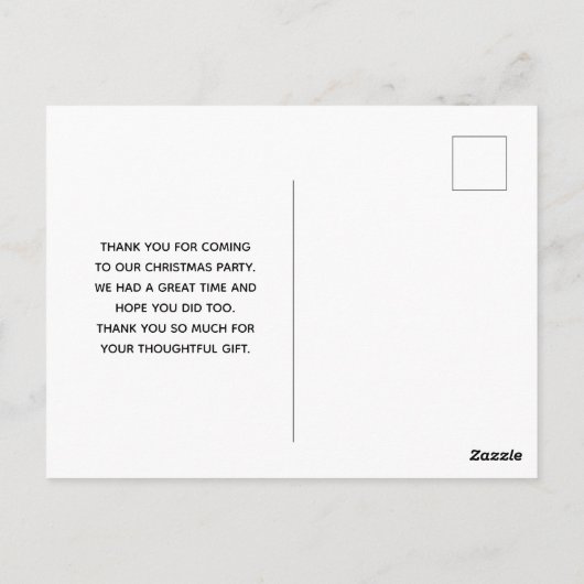 かわいいクリスマス冬の動物パターンありがとうありがとう ポストカード (裏面)