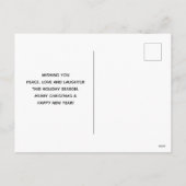 かわいいクリスマス冬の動物柄 シーズンポストカード (裏面)