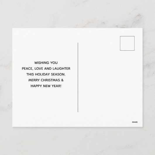 かわいいクリスマス冬の動物柄 シーズンポストカード (裏面)