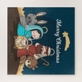 かわいいクリスマス出生 ジグソーパズル (横)