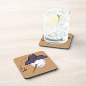 かわいいクリスマス初期の雪だるま コースター (右側)