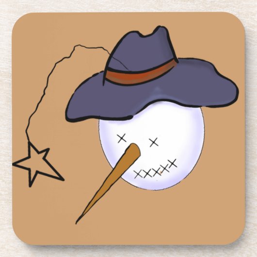 かわいいクリスマス初期の雪だるま コースター (正面)