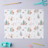 かわいいクリスマス動物の冬のパターン 薄葉紙 (クラフト)