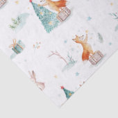 かわいいクリスマス動物の冬のパターン 薄葉紙 (詳細)
