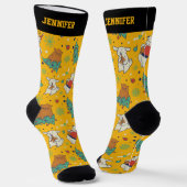 かわいいクリスマス動物パターンクリスマス冬の休日 ソックス (傾斜あり)