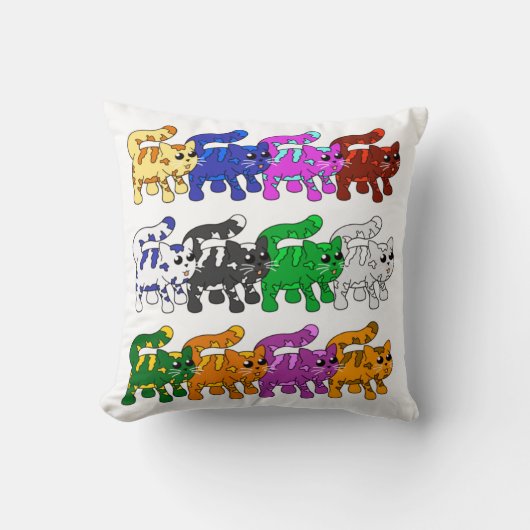 かわいいクリスマス子猫パターン行 クッション (正面)