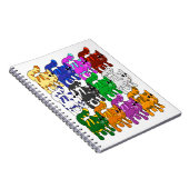 かわいいクリスマス子猫パターン行 ノートブック (右側)