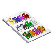 かわいいクリスマス子猫パターン行 ノートブック (右側)