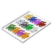 かわいいクリスマス子猫パターン行 ノートブック (左側)