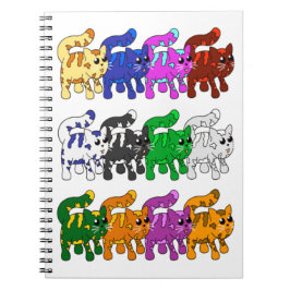 かわいいクリスマス子猫パターン行 ノートブック