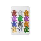 かわいいクリスマス子猫パターン行 バスマット (正面縦)