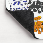 かわいいクリスマス子猫パターン行 マウスパッド (コーナー)