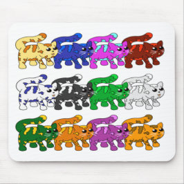 かわいいクリスマス子猫パターン行 マウスパッド