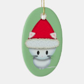 かわいいクリスマス子猫 セラミックオーナメント (右)