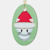 かわいいクリスマス子猫 セラミックオーナメント (左)