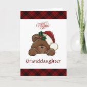 かわいいクリスマス孫娘クリスマスカード カード (正面)