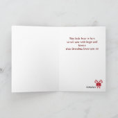 かわいいクリスマス孫娘クリスマスカード カード (内部)