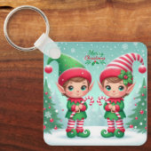 かわいいクリスマス小人 キーホルダー (正面)