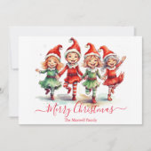 かわいいクリスマス小人 シーズンカード (正面)