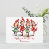 かわいいクリスマス小人 シーズンカード (スタンド正面)