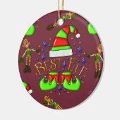 かわいいクリスマス小人 セラミックオーナメント (左)