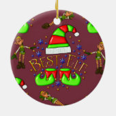 かわいいクリスマス小人 セラミックオーナメント (裏面)