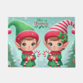 かわいいクリスマス小人 ドアマット (正面)