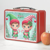 かわいいクリスマス小人 メタルランチボックス (インサイチュ)