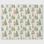 かわいいクリスマス小人 ラッピングペーパー (フラット)