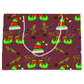 かわいいクリスマス小人 ラージペーパーバッグ (正面)