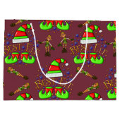 かわいいクリスマス小人 ラージペーパーバッグ (裏面)