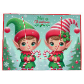 かわいいクリスマス小人 ラージペーパーバッグ (裏面)