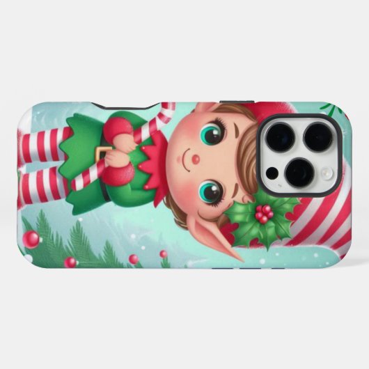 かわいいクリスマス小人 iPhoneケース (裏面横)