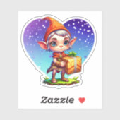 かわいいクリスマス小妖精や小人の持ち物 シール (シート)