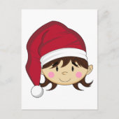 かわいいクリスマス小妖精や小人はがき シーズンポストカード (正面)