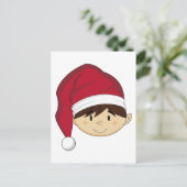 かわいいクリスマス小妖精や小人はがき シーズンポストカード (スタンド正面)
