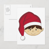 かわいいクリスマス小妖精や小人はがき シーズンポストカード (正面/裏面)