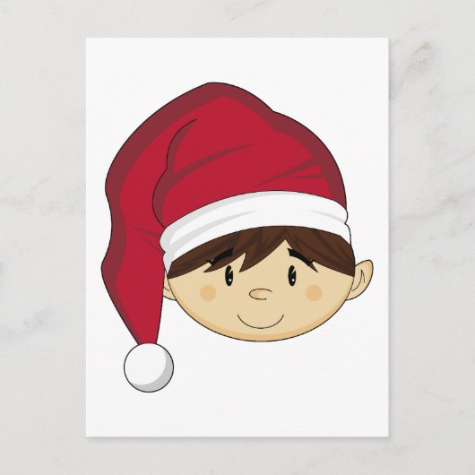 かわいいクリスマス小妖精や小人はがき シーズンポストカード (正面)