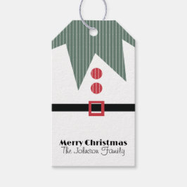 かわいいクリスマス小妖精や小人スーツ家族ギフトラベル ギフトタグ