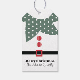 かわいいクリスマス小妖精や小人ファミリーギフトラベル ギフトタグ
